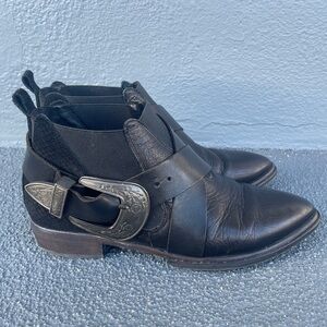 FREE PEOPLE leather western booties 39